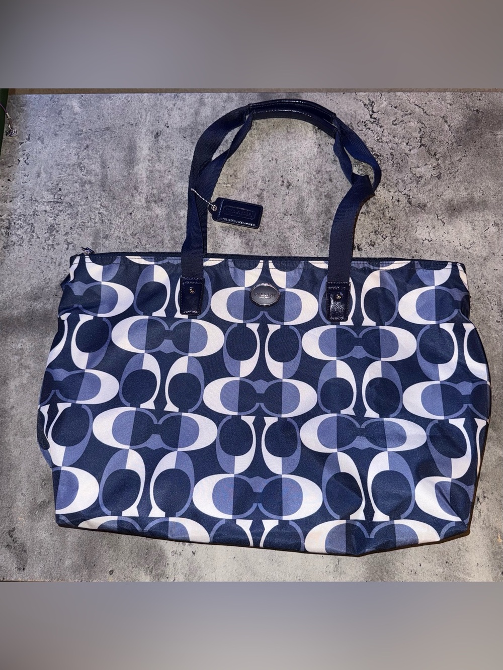 Coach Signature C Logo nylon Tote Bag